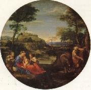 Annibale Carracci The Holy Family Rests on the Fight into Egypt oil painting reproduction